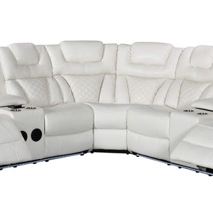 Alexa White Reclining Sectional