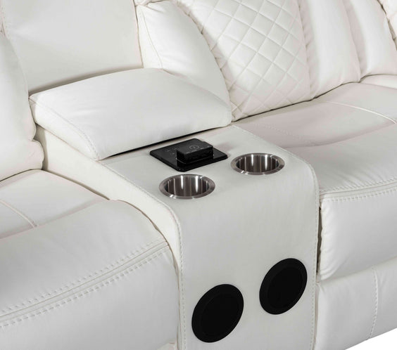 Alexa White Reclining Sectional