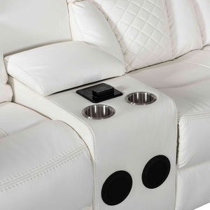 Alexa White Reclining Sectional