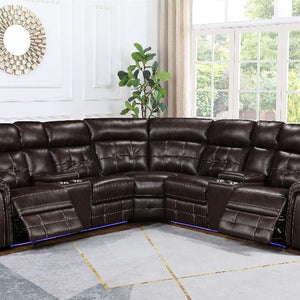 Amazon Brown Power Reclining Sectional