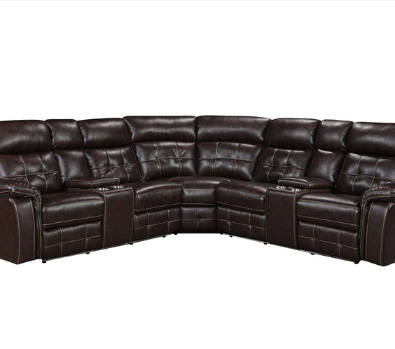 Amazon Brown Power Reclining Sectional