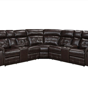 Amazon Brown Power Reclining Sectional