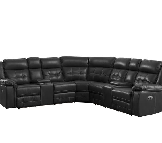 Amazon Black LED Power Reclining Sectional