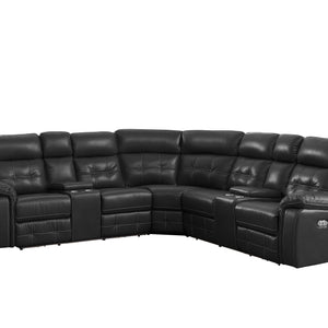 Amazon Black LED Power Reclining Sectional