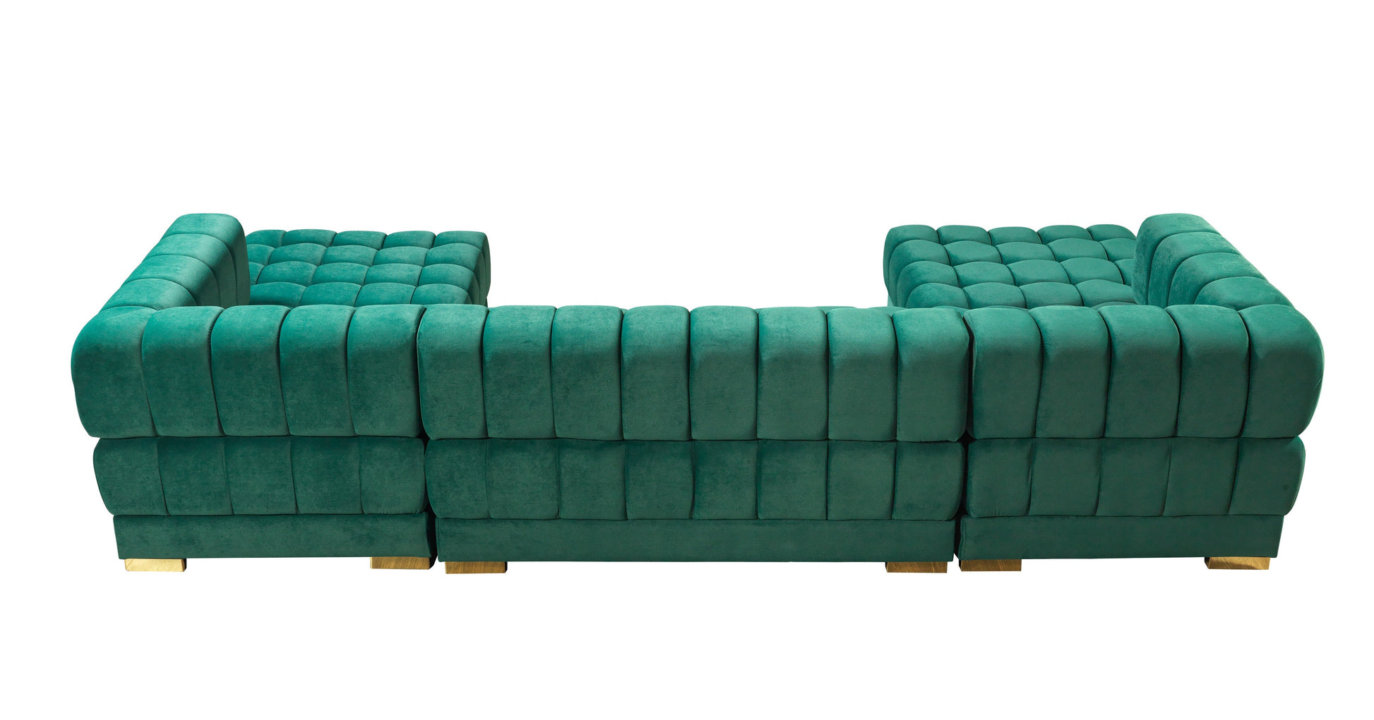 Ariana Green Velvet Double Chaise Sectional