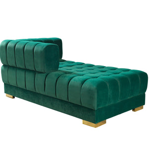 Ariana Green Velvet Double Chaise Sectional