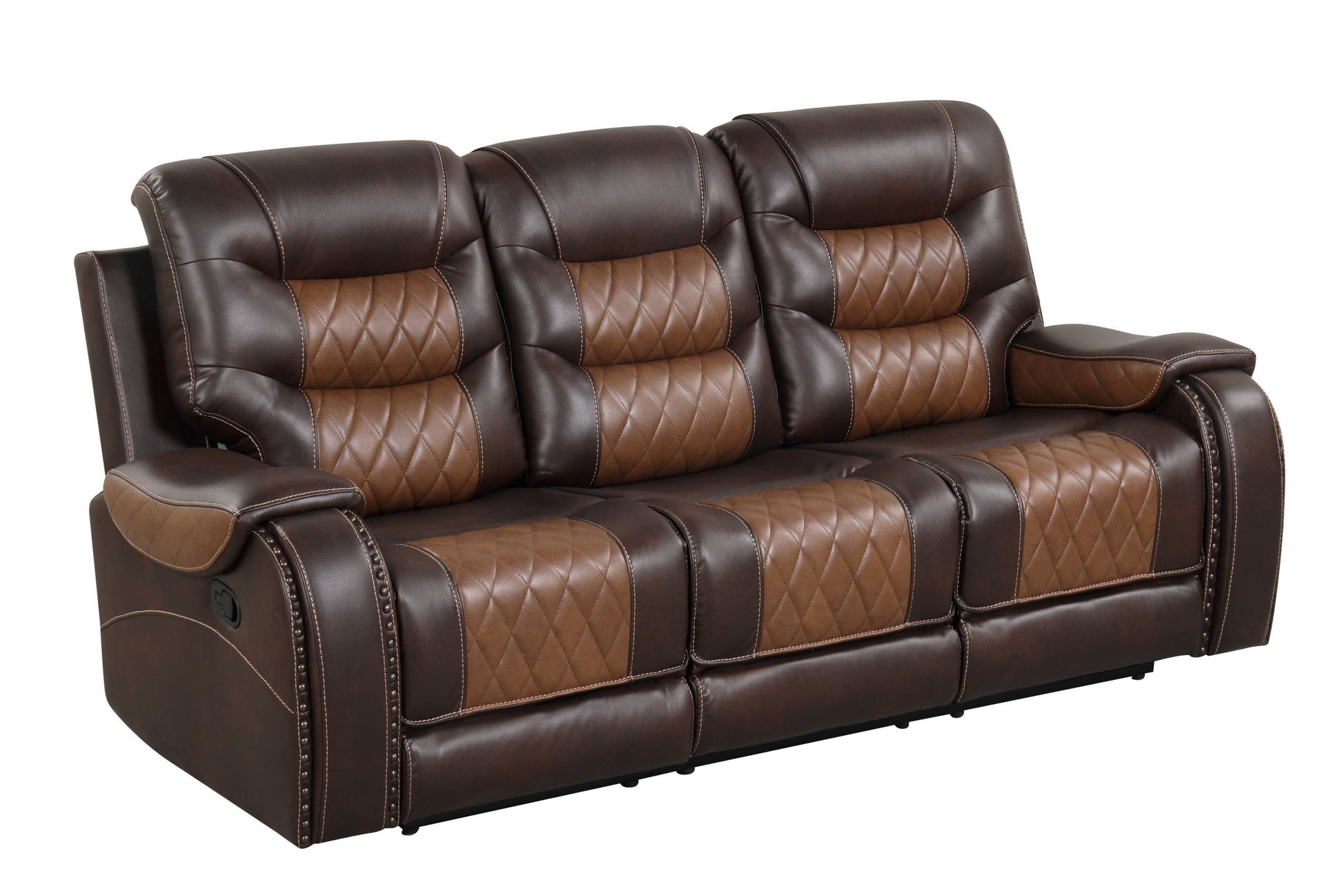 Ashley Two-Tone Brown 3-Piece Reclining Living Room Set