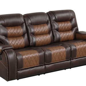 Ashley Two-Tone Brown 3-Piece Reclining Living Room Set