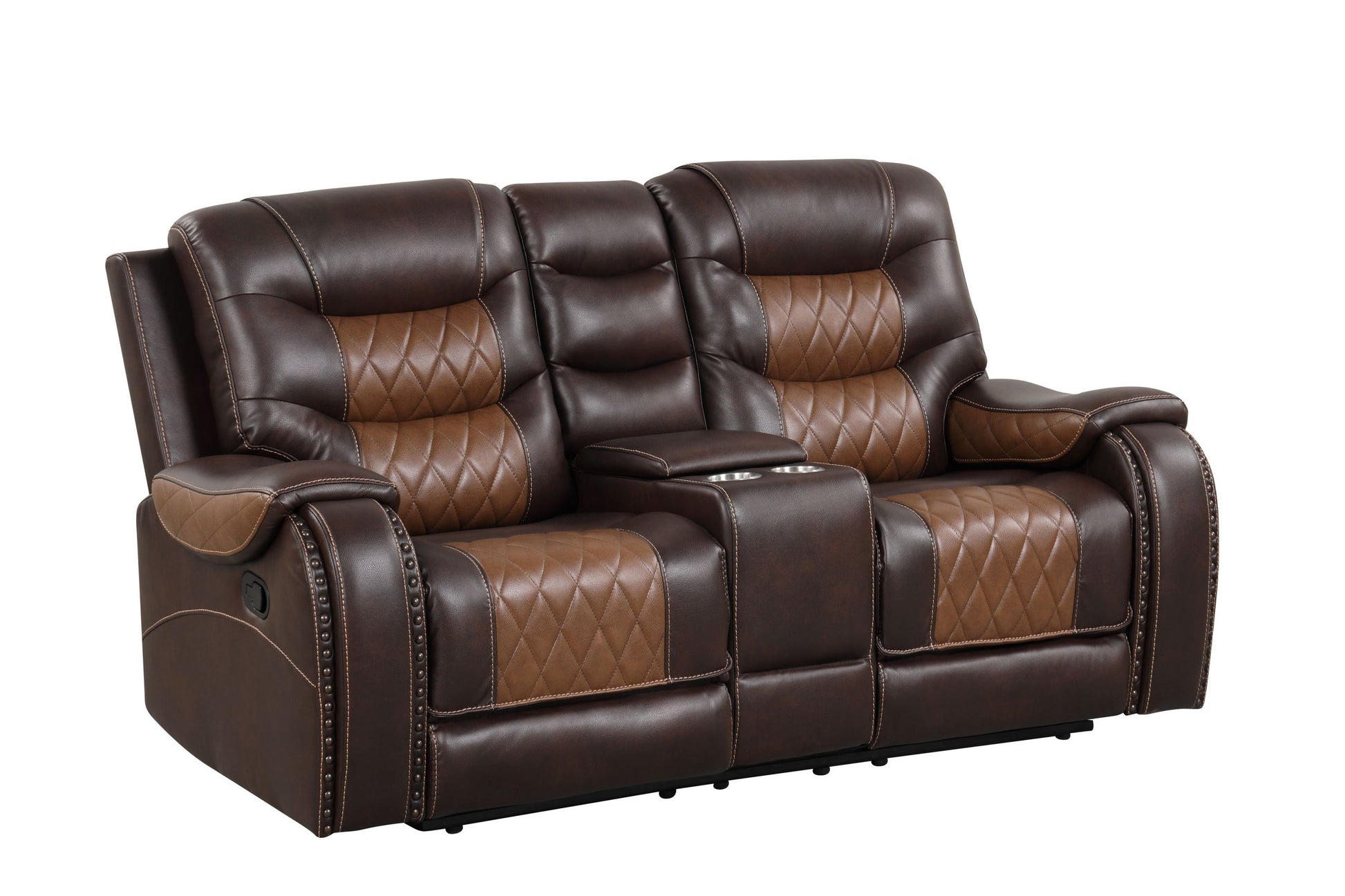 Ashley Two-Tone Brown 3-Piece Reclining Living Room Set