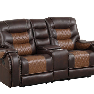 Ashley Two-Tone Brown 3-Piece Reclining Living Room Set