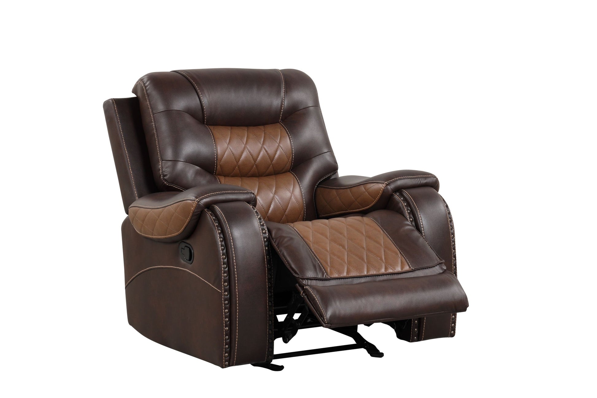 Ashley Two-Tone Brown 3-Piece Reclining Living Room Set