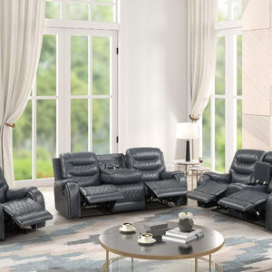 Ashley Gray Oversized 3-Piece Reclining Living Room Set