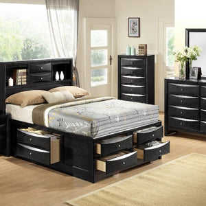 Emily Black Storage Platform Bedroom Set