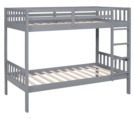 BB13 Twin/Twin Bunk Bed Gray