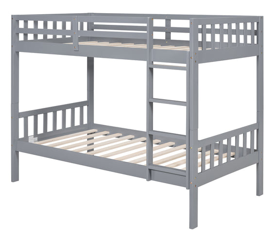 BB13 Twin/Twin Bunk Bed Gray