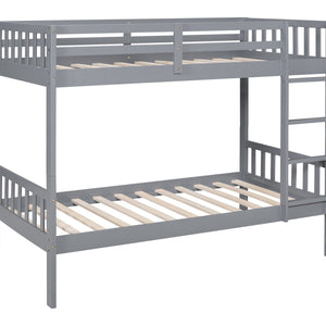 BB13 Twin/Twin Bunk Bed Gray