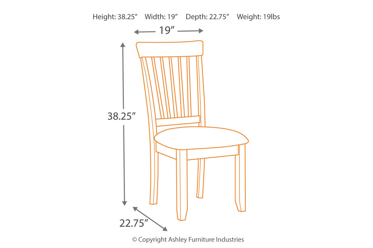 Berringer Rustic Brown Dining Chair, Set of 2