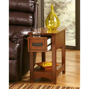 Breegin Brown Chairside End Table