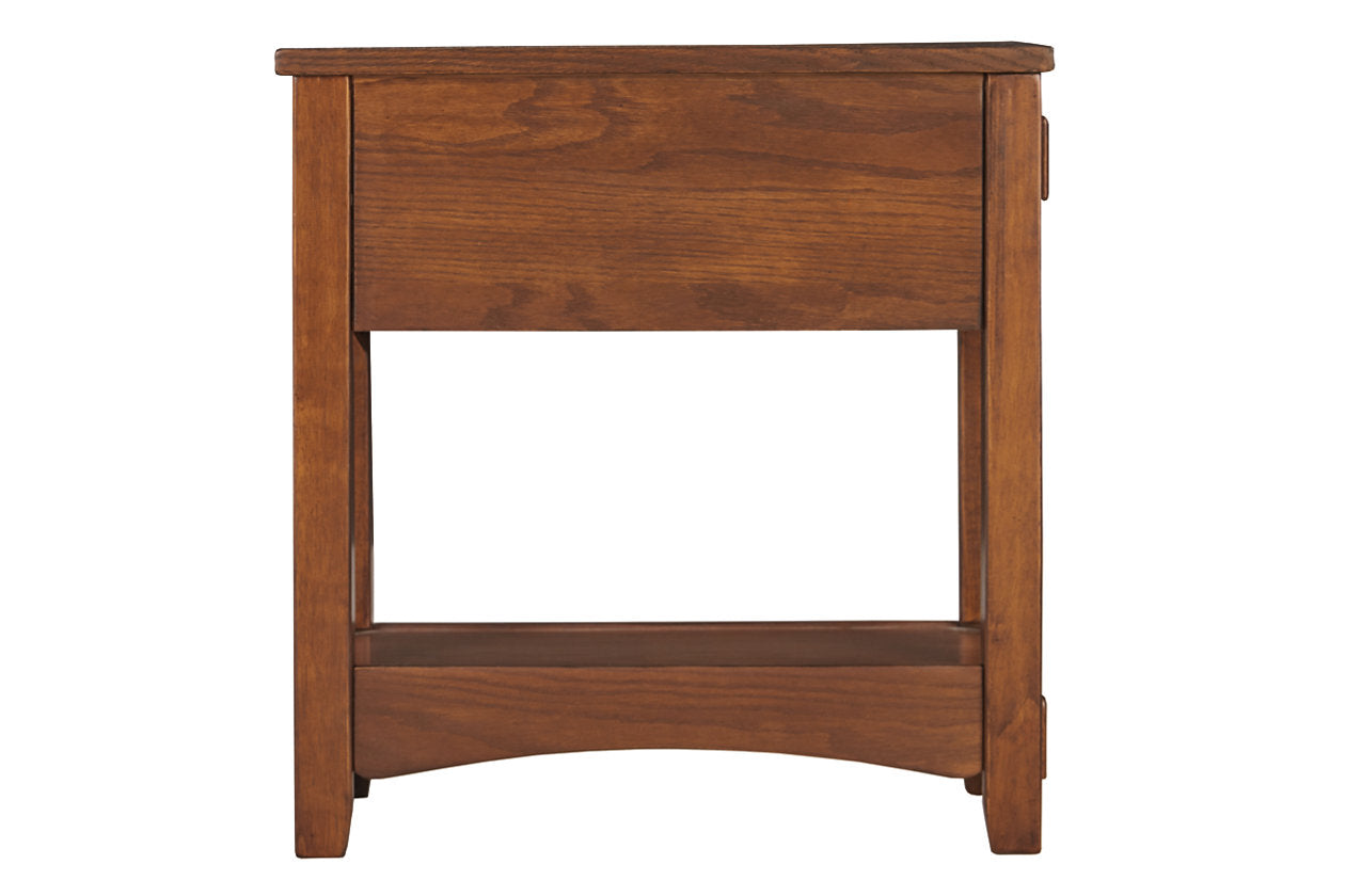 Breegin Brown Chairside End Table