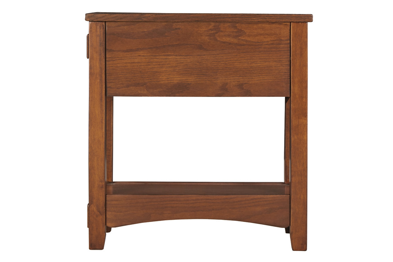 Breegin Brown Chairside End Table