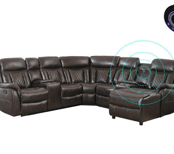 Champion Brown Reclining Sectional