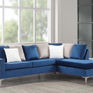 Cindy Neo Blue Reversible Sectional