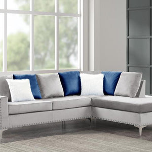 Cindy Neo Silver Reversible Sectional