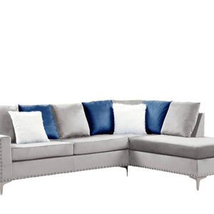 Cindy Neo Silver Reversible Sectional