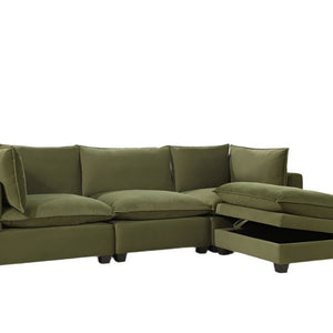 Sky Green Linen Modular Sectional