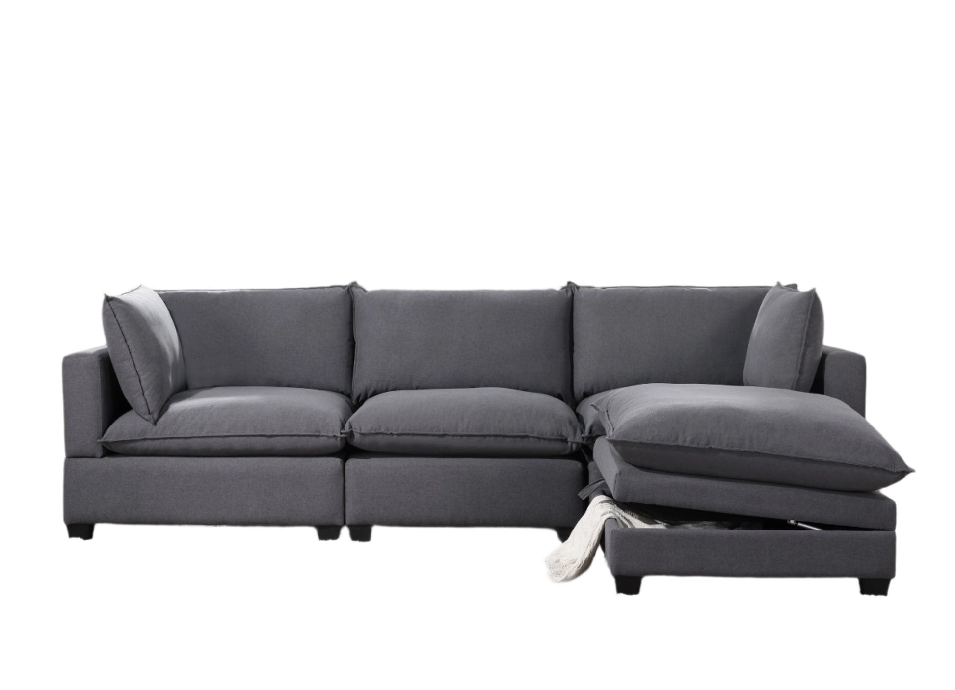 Cloud Neo Charcoal 4-Piece Modular Sectional