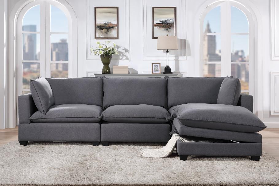 Cloud Neo Charcoal 4-Piece Modular Sectional