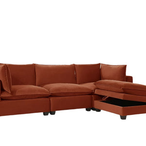 Sky Rust Linen Modular Sectional