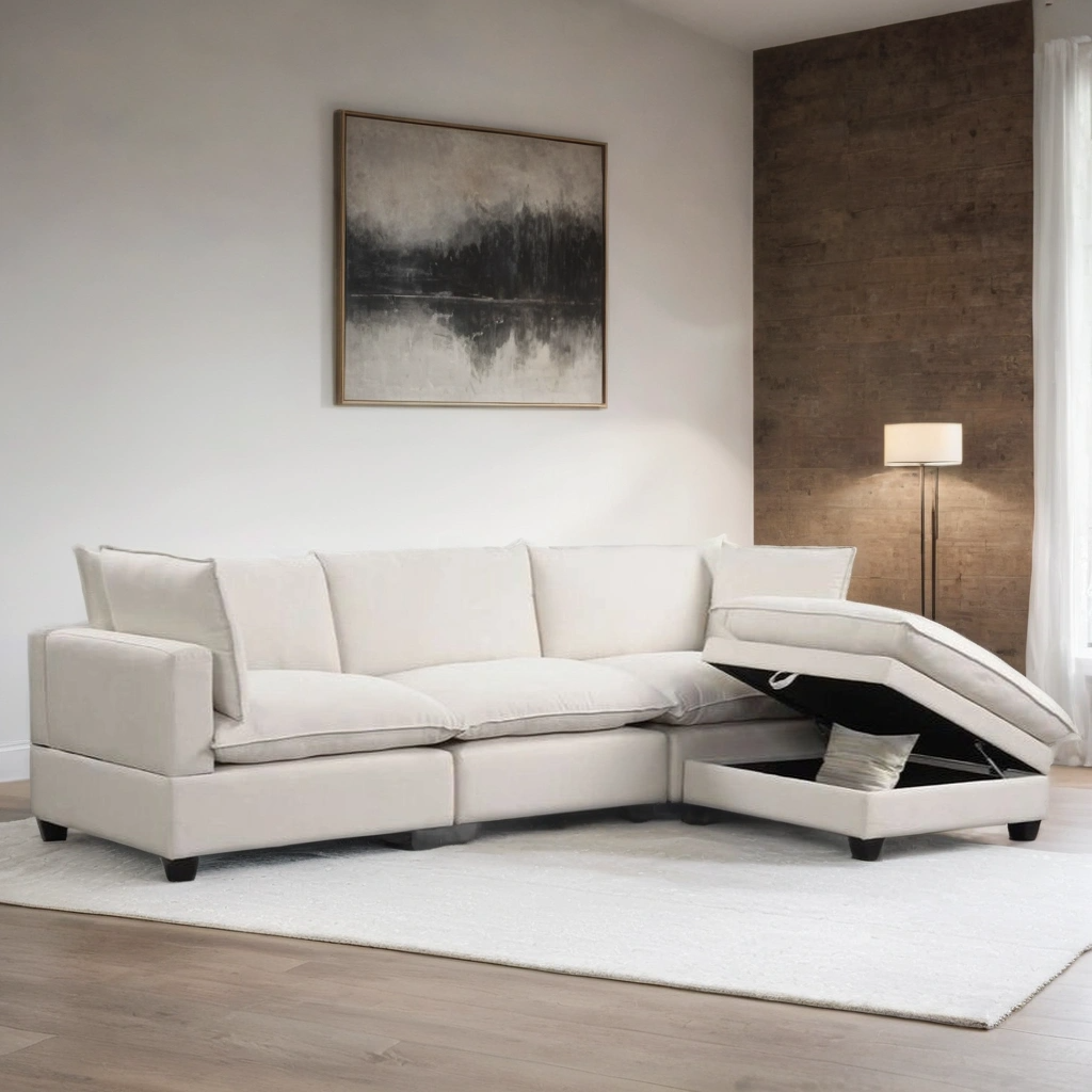 Cloud2 Sand Linen Modular Sectional