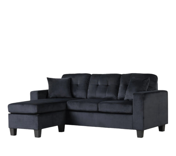 Cris Black Reversible Sectional