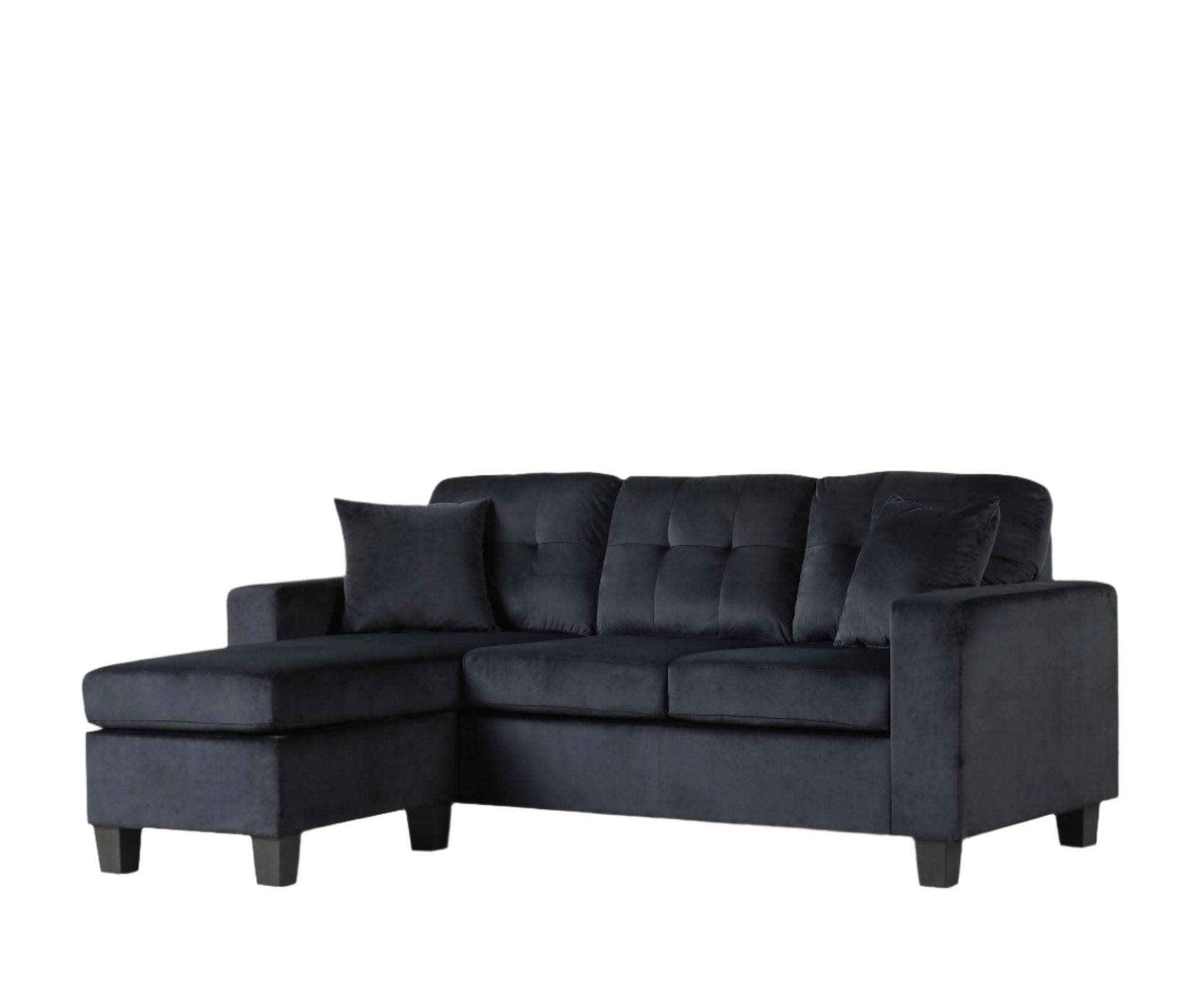 Cris Black Reversible Sectional