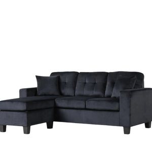 Cris Black Reversible Sectional