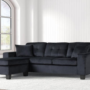 Cris Black Reversible Sectional