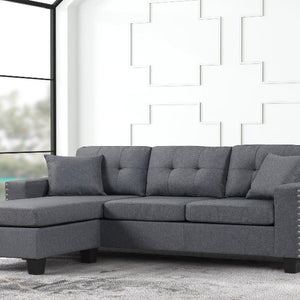 Cris Gray Reversible Sectional