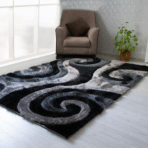 3D Shaggy GRAY Area Rug - 3D555