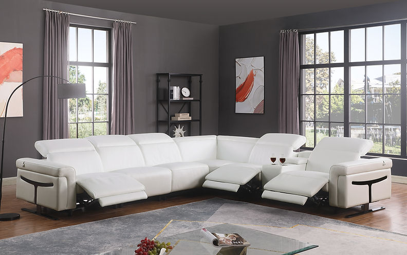 MI-1110-6pcs/7pcs Lucca (White) sectional