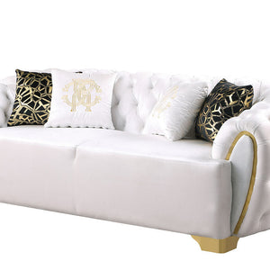 S2004 Mila sofa and loveseat (White)