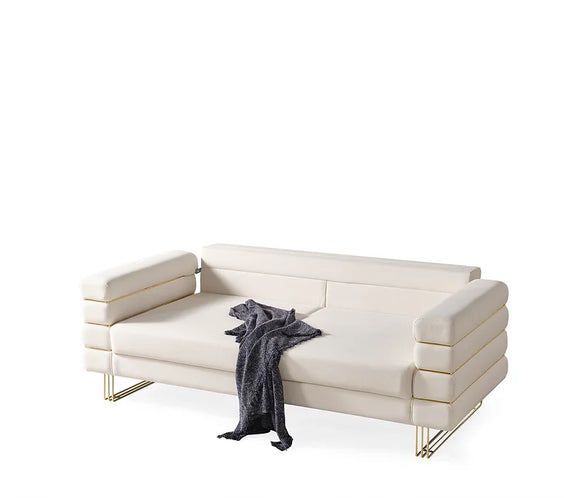 Luma White sofa and loveseat