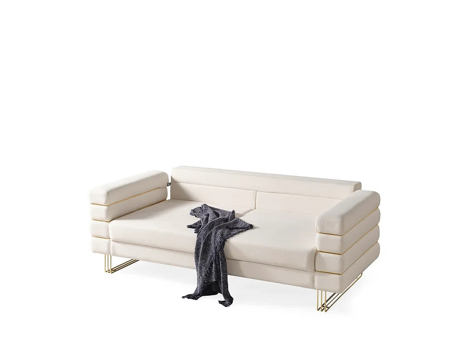 Luma White sofa and loveseat