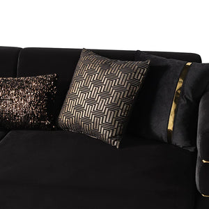 Luma Black sofa and loveseat