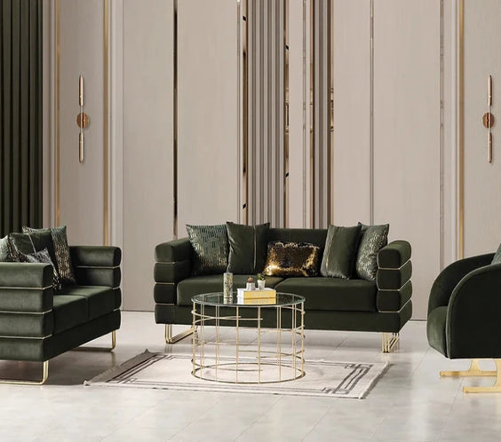 Luma Emerald sofa and loveseat