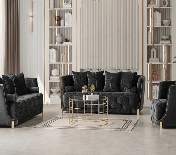 Elit sofa loveseat Charcoal