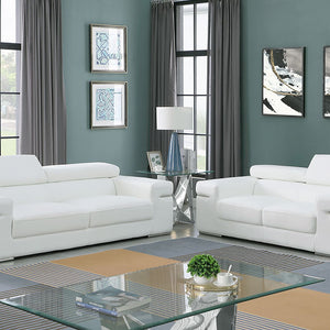 MI-8020 Soho White 2pc Love Seat & Sofa