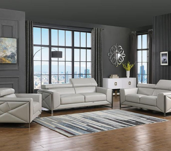MI-989 Giorgio (Light Grey) sofa & loveseat