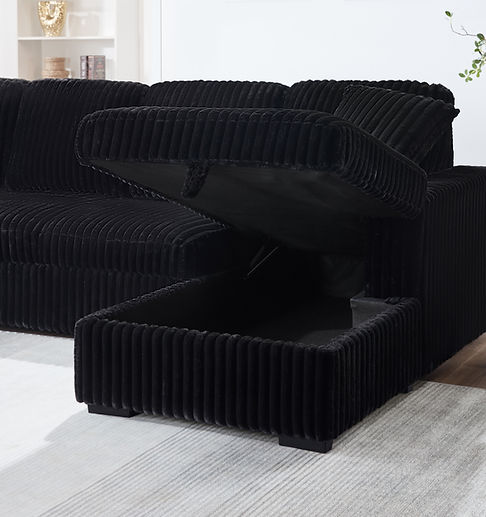 Raha Black Sofa