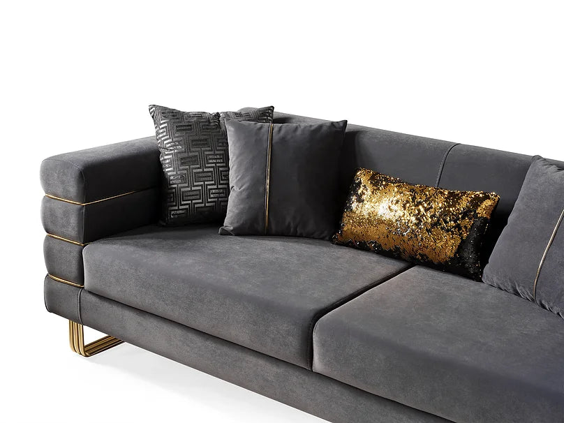 Luma Grey sofa and loveseat